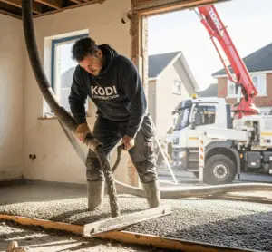 Gulv renovering støbning murer